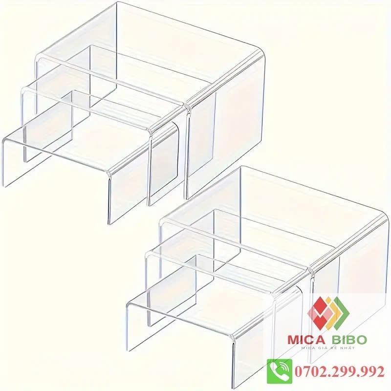 Kệ chữ U 30x30x25cm, Kệ Mica CHỮ U 30x30x25cm - Dày 5mm