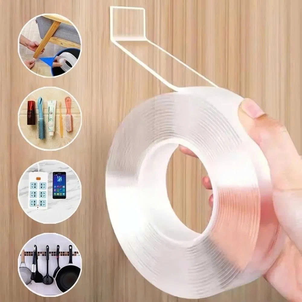 Keo 2 mặt trong suốt siêu dính, chóng nước, Độ dày : 1mm, 2mm, khổ 1cm 2cm 3cm * dài 1 mét 2 mét 3 mét