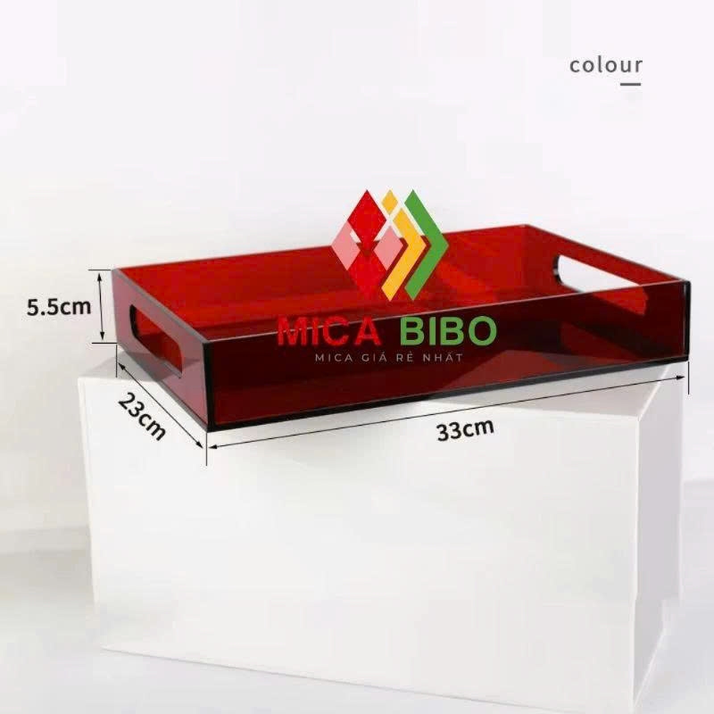 Khay phục vụ Acrylic Trang trí Bàn,cà phê Khay có tay cầm Trang trí Thực phẩm Trà Trái cây, Món tráng miệng cho Quầy bar