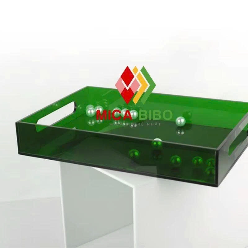 Khay phục vụ Acrylic Trang trí Bàn,cà phê Khay có tay cầm Trang trí Thực phẩm Trà Trái cây, Món tráng miệng cho Quầy bar