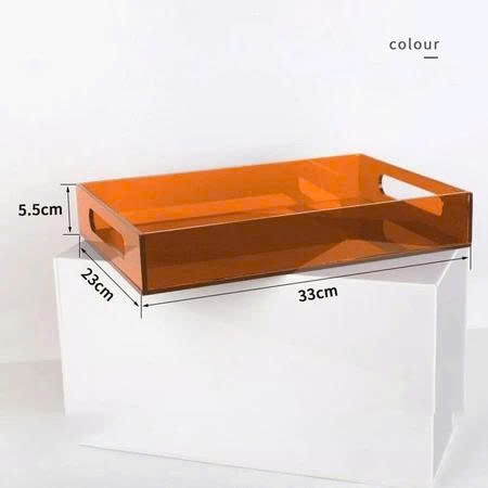 Khay phục vụ Acrylic Trang trí Bàn,cà phê Khay có tay cầm Trang trí Thực phẩm Trà Trái cây, Món tráng miệng cho Quầy bar