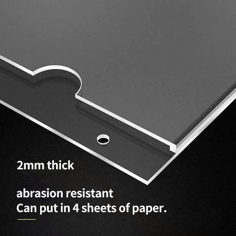 Kệ mica treo tường, Kệ checklist treo tường mica A3 A4 A5 A6, tặng kèm 2 miếng dán tường