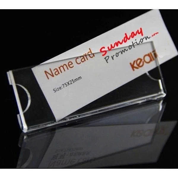 Bảng tên Mica Nam châm - Ghim cài, Thẻ tên mica đeo ngực, Bảng tên nhân viên cài áo, Mica trong suốt, 70x25mm