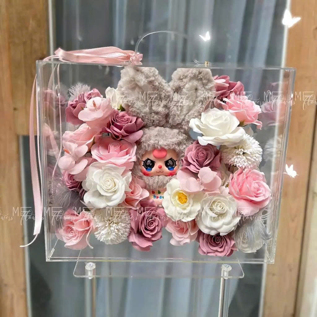 Vali Hoa - Hộp Quà Tặng Mica Trong Suốt - Quà Tết - nhiều Kích Thước