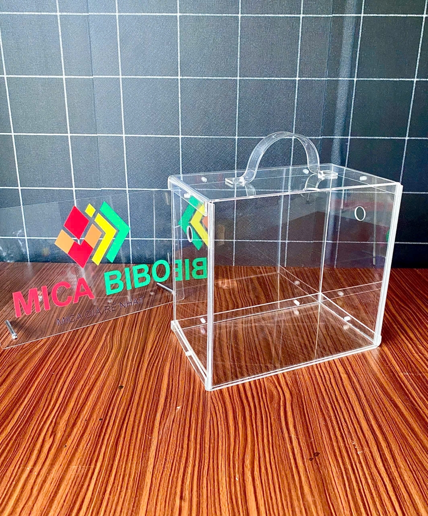 Vali Hoa - Hộp Quà Tặng Mica Trong Suốt - Quà Tết - nhiều Kích Thước