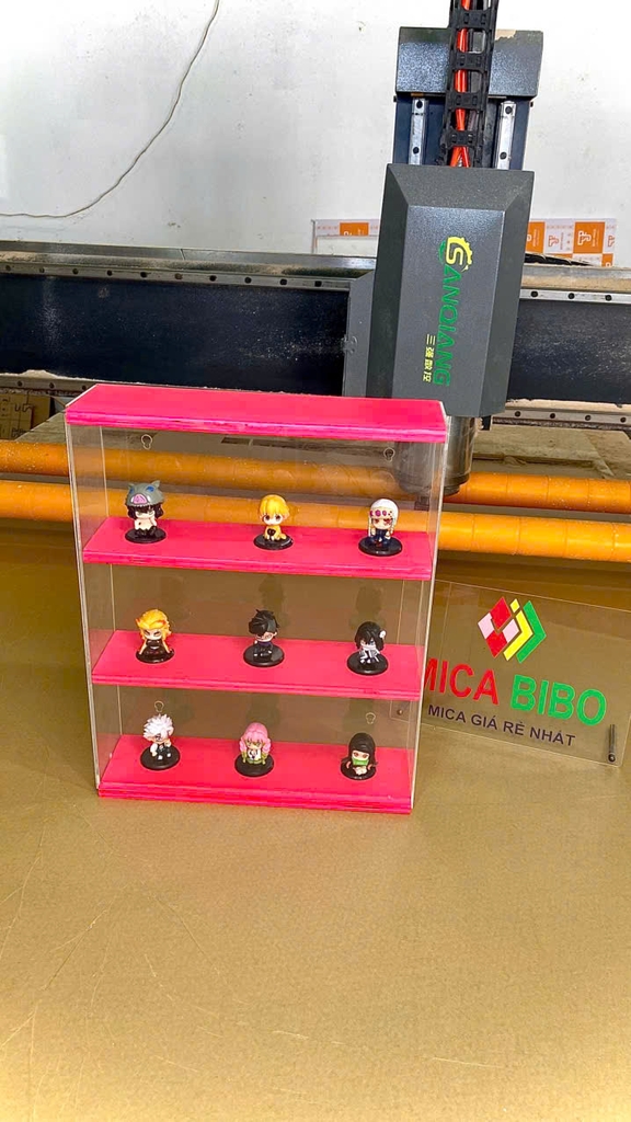 Hộp đựng đồ trong suốt gắn tường, để bàn, Hộp đựng đồ trong suốt Popmart, Giá trưng bày popmart, Molly