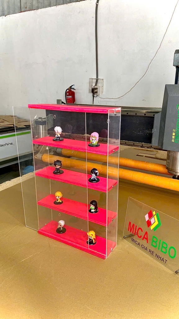 Hộp đựng đồ trong suốt gắn tường, để bàn, Hộp đựng đồ trong suốt Popmart, Giá trưng bày popmart, Molly