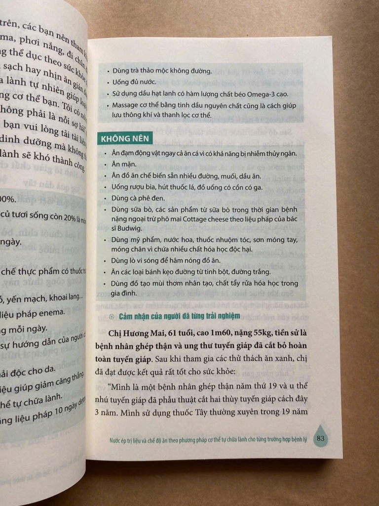 Nước Ép Trị Liệu Và Chế Độ Ăn Theo Phương Pháp Cơ Thể Tự Chữa Lành
