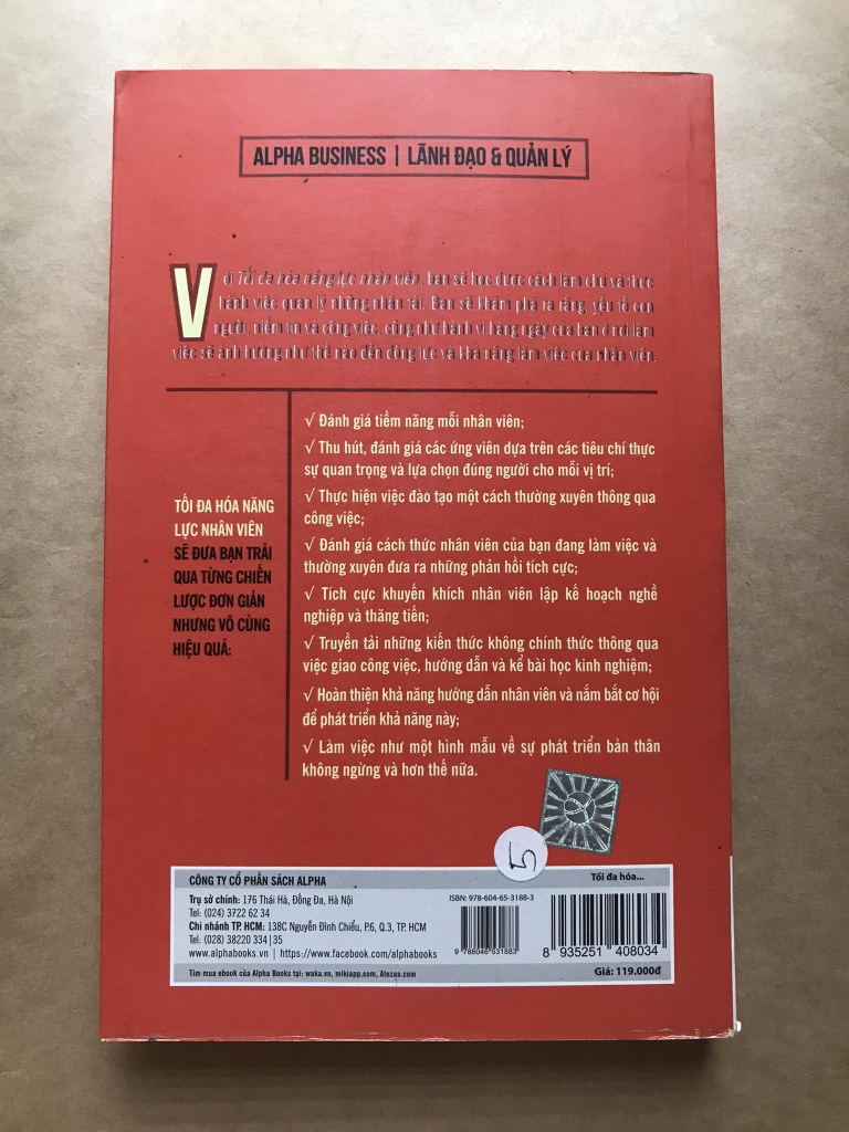 Tối đa hóa năng lực nhân viên