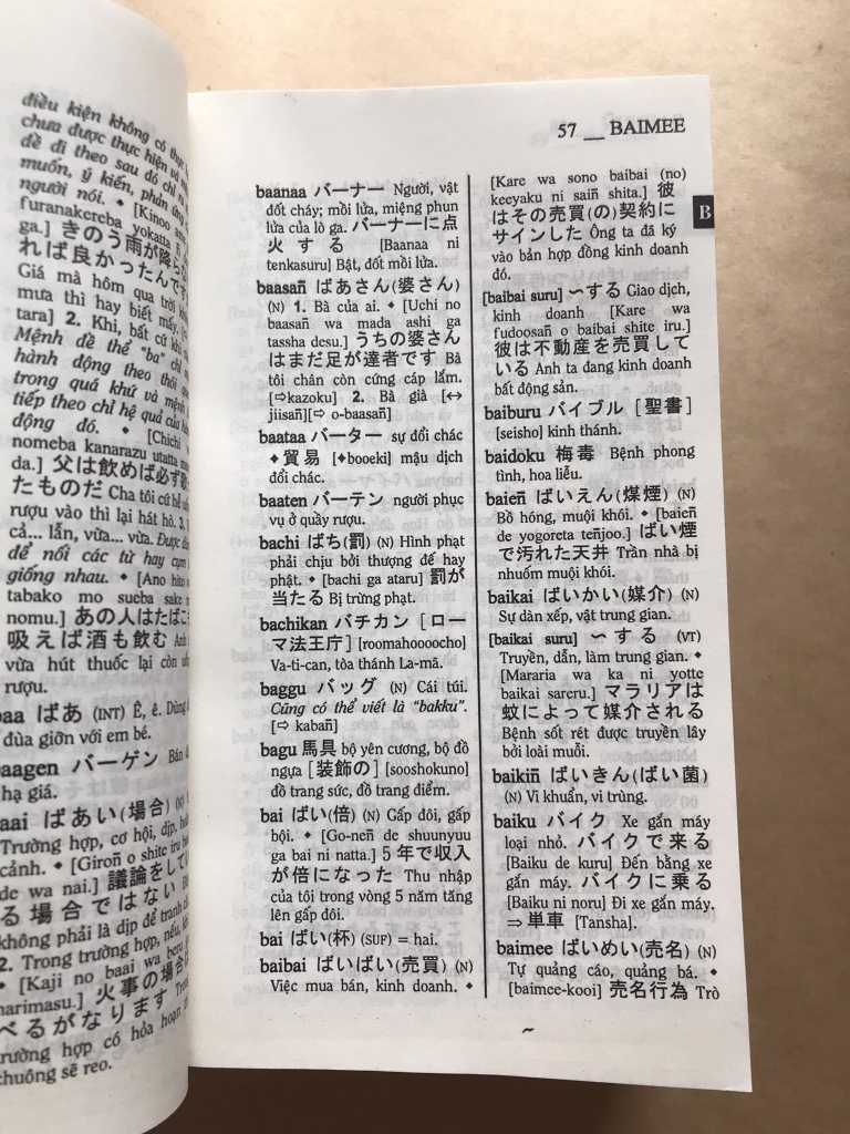 Từ điển Nhật - Việt,  Việt - Nhật
