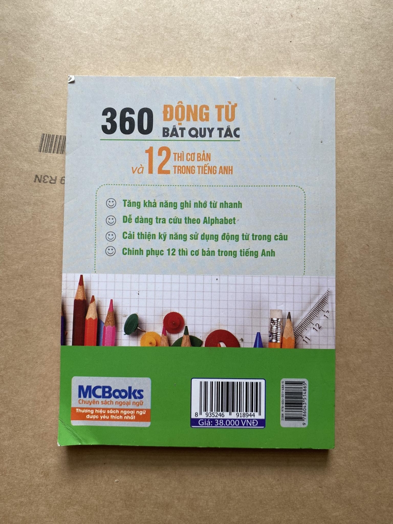 360 Động Từ Bất Quy Tắc Và 12 Thì Cơ Bản Trong Tiếng Anh ( sách khổ nhỏ )