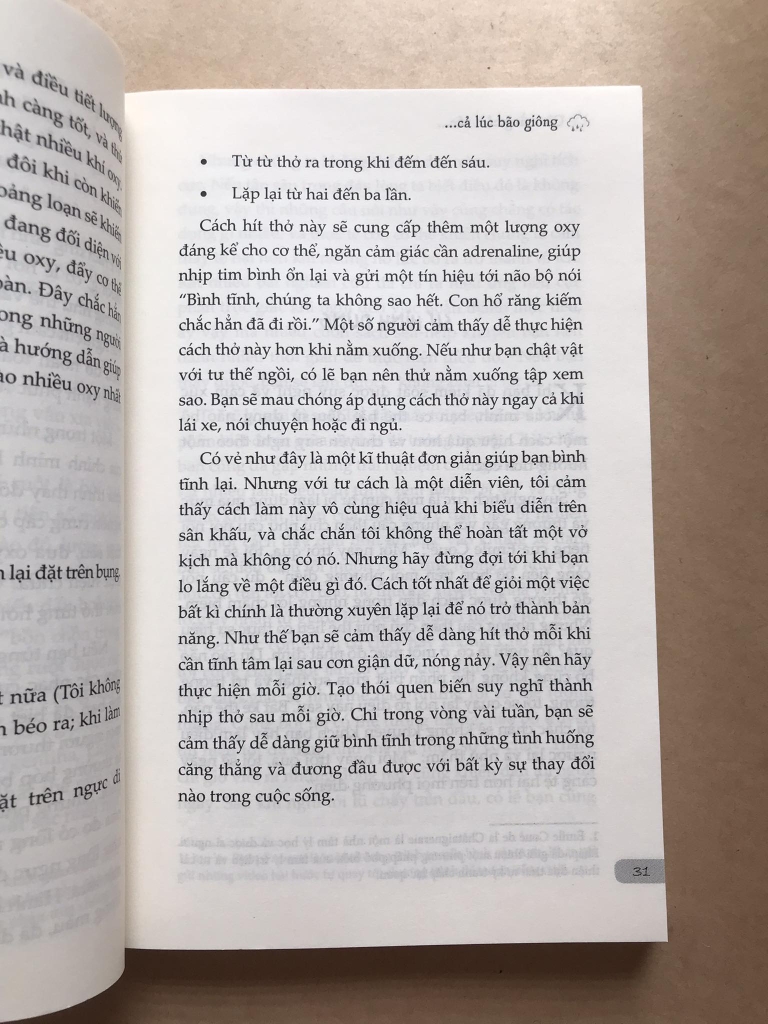 Cân bằng cảm xúc, cả lúc bão giông