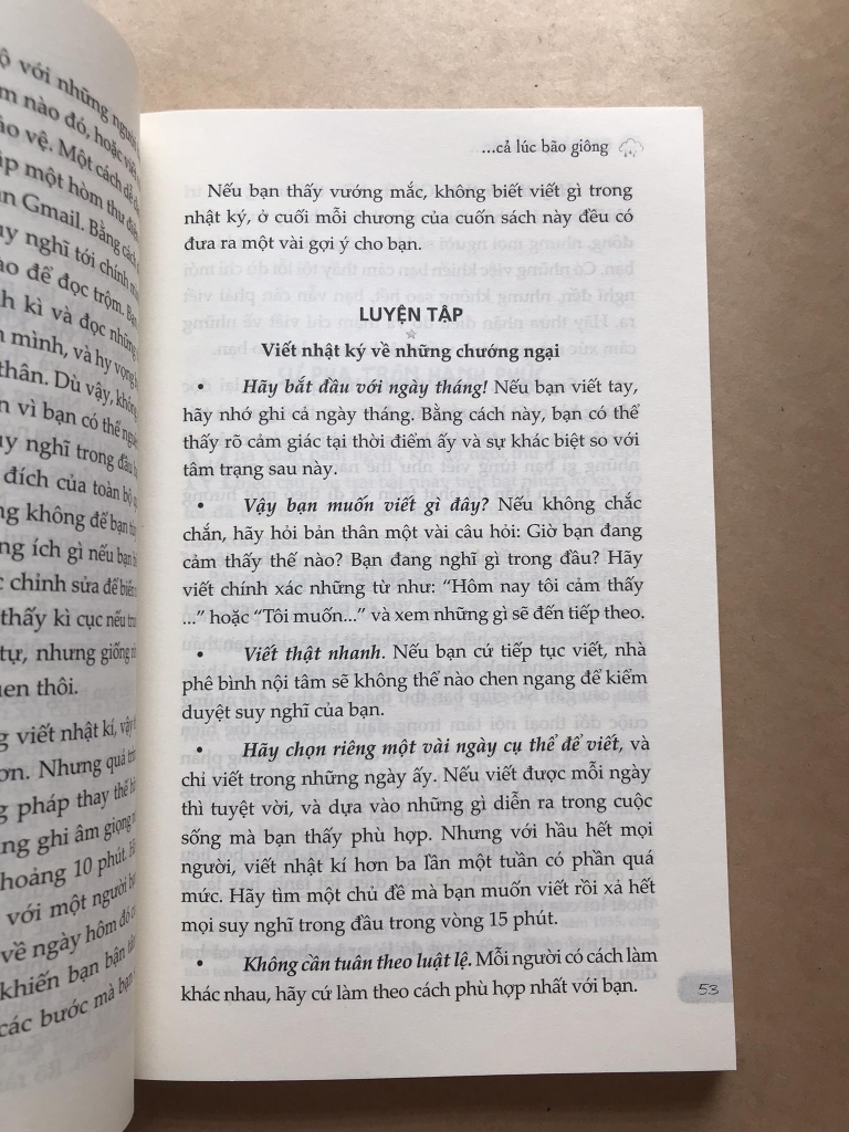 Cân bằng cảm xúc, cả lúc bão giông