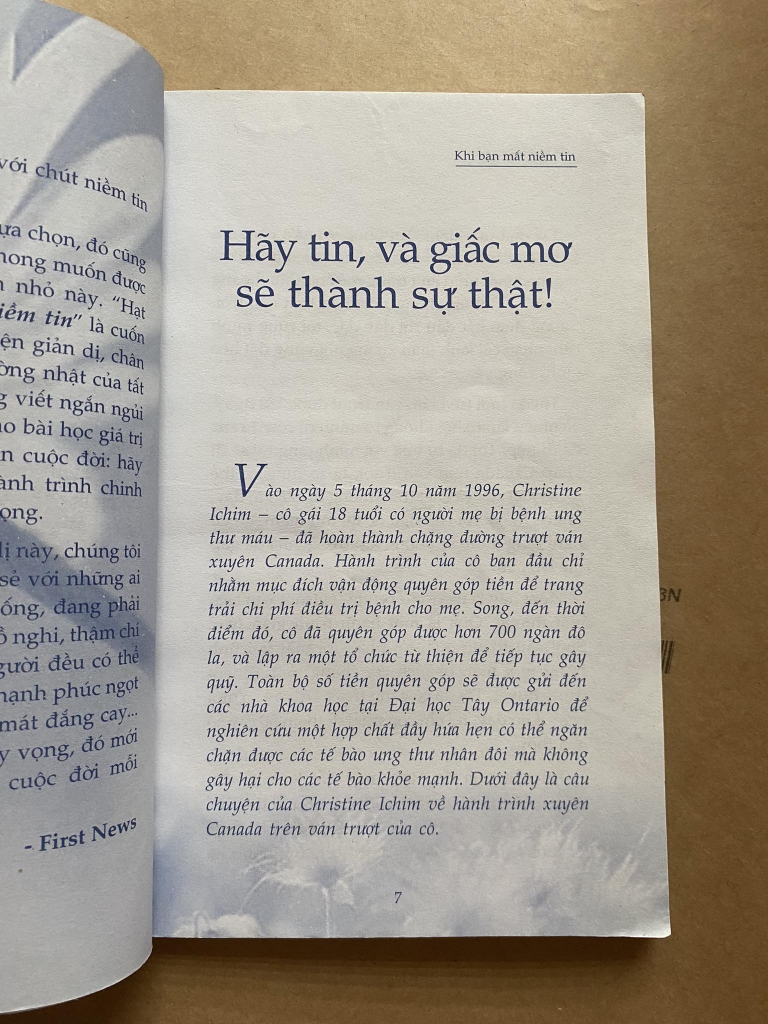 Hạt giống tâm hồn - Khi bạn mất niềm tin