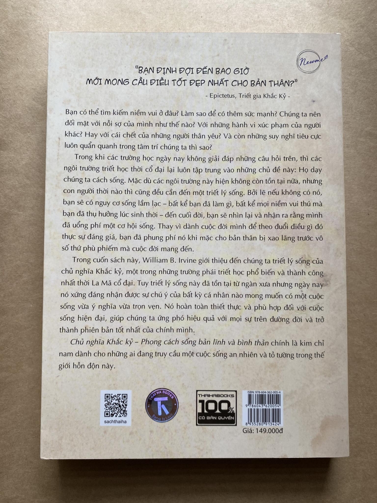 Chủ Nghĩa Khắc Kỷ - Phong Cách Sống Bản Lĩnh Và Bình Thản
