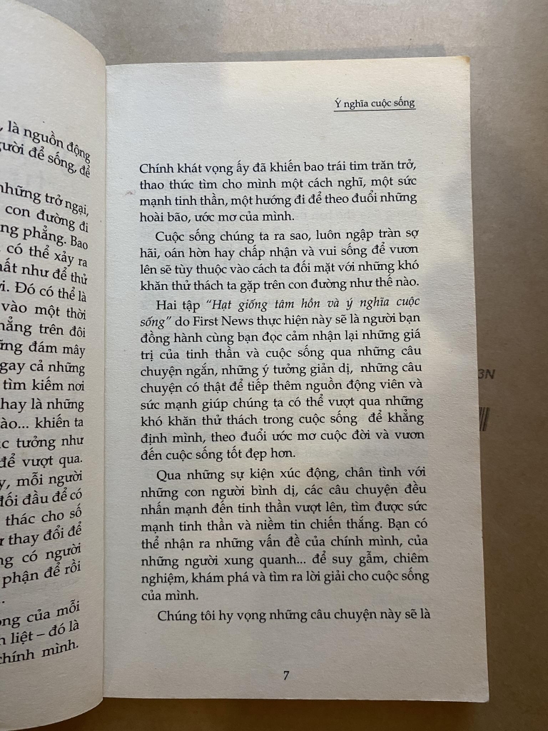 Hạt giống tâm hồn 6 - Và ý nghĩa cuộc sống