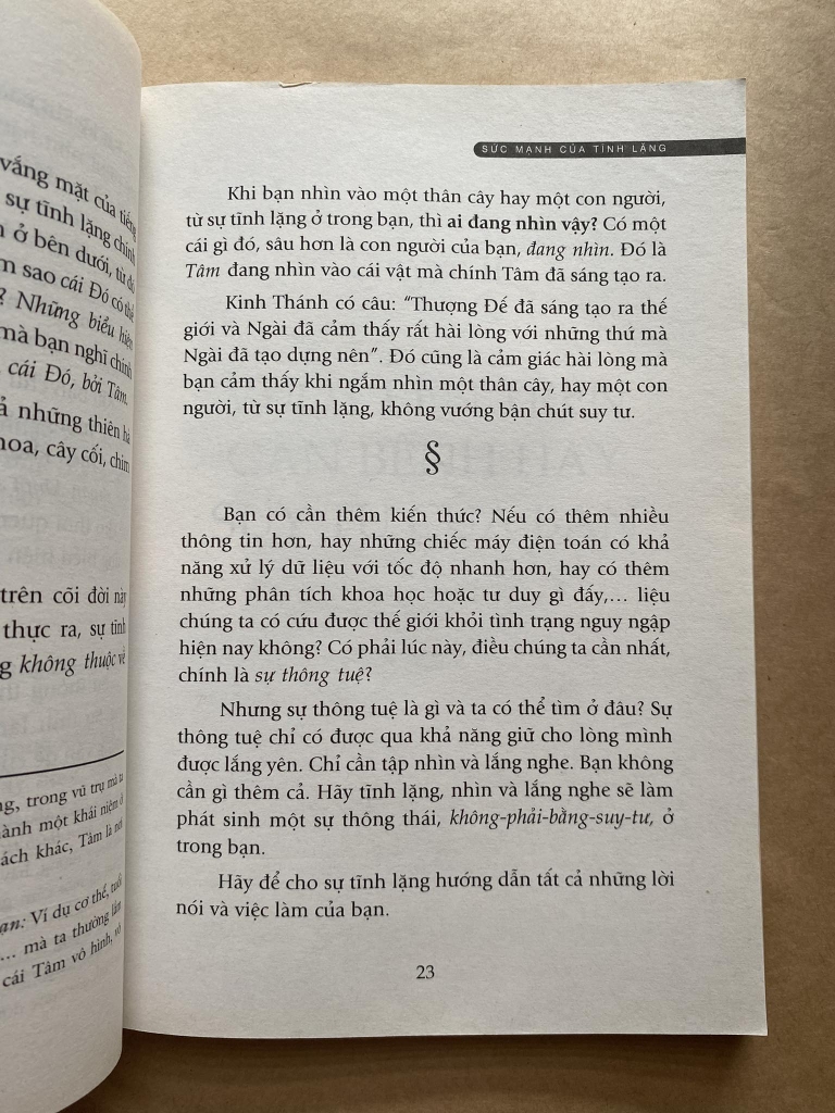 Sức mạnh của tĩnh lặng