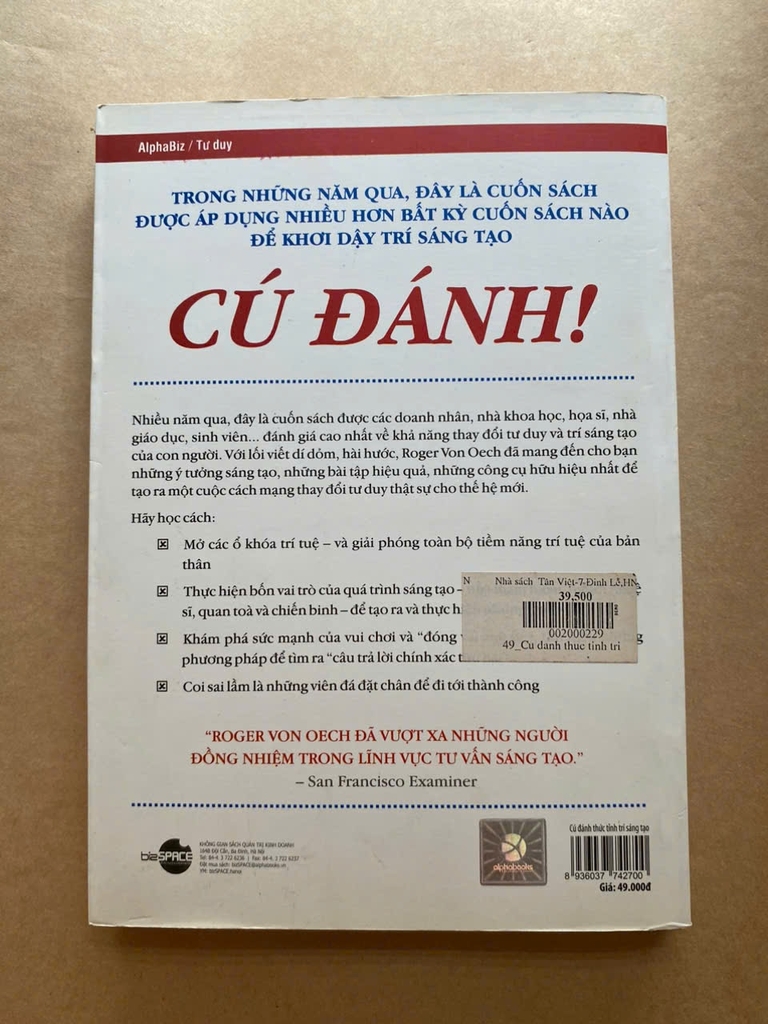 Cú đánh thức tỉnh trí sáng tạo