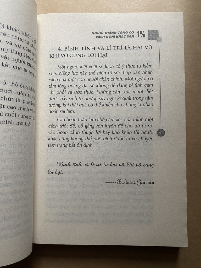 Người Thành Công Có 1% Cách Nghĩ Khác Bạn