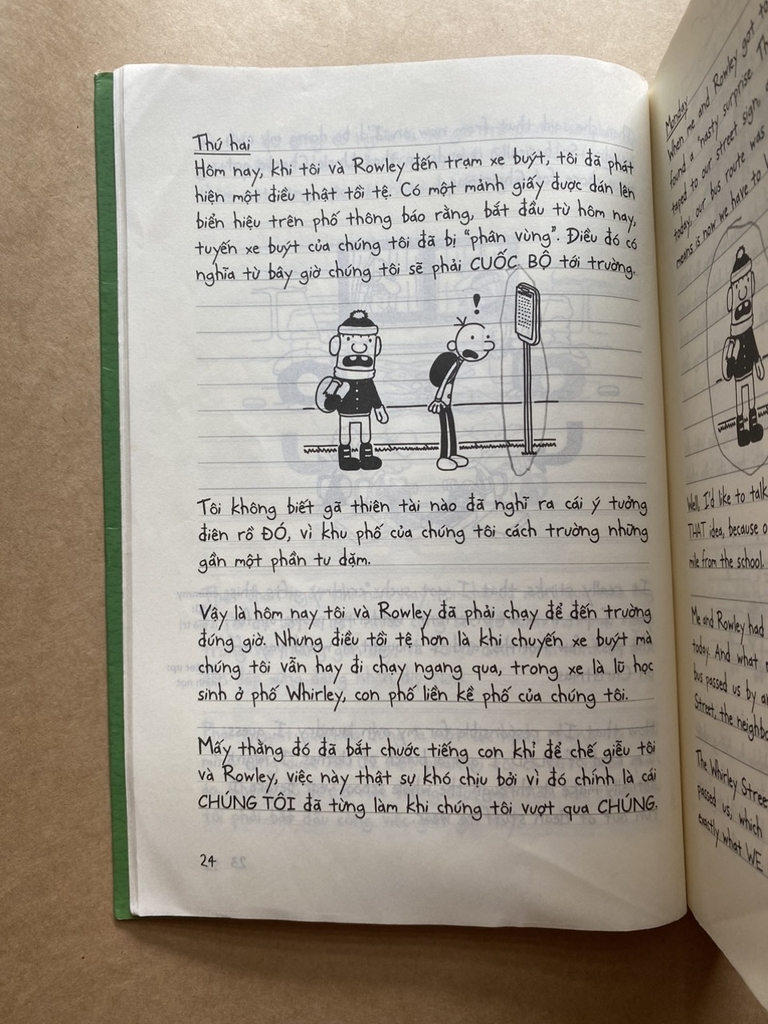 Nhật ký chú bé nhút nhát - Giọt nước tràn ly ( song ngữ Việt - Anh )