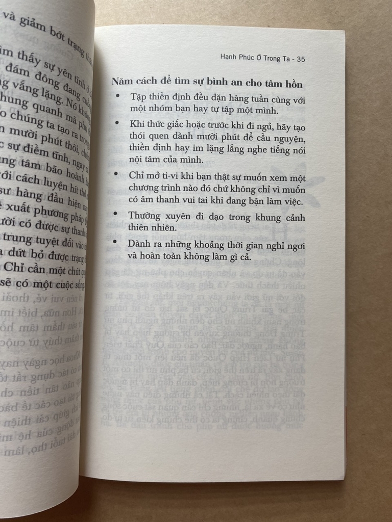 Hạnh Phúc Ở Trong Ta