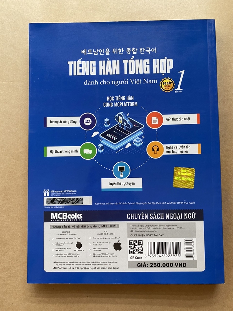 Tiếng Hàn Tổng Hợp Dành Cho Người Việt Nam - Sơ Cấp 1 ( bản in màu )