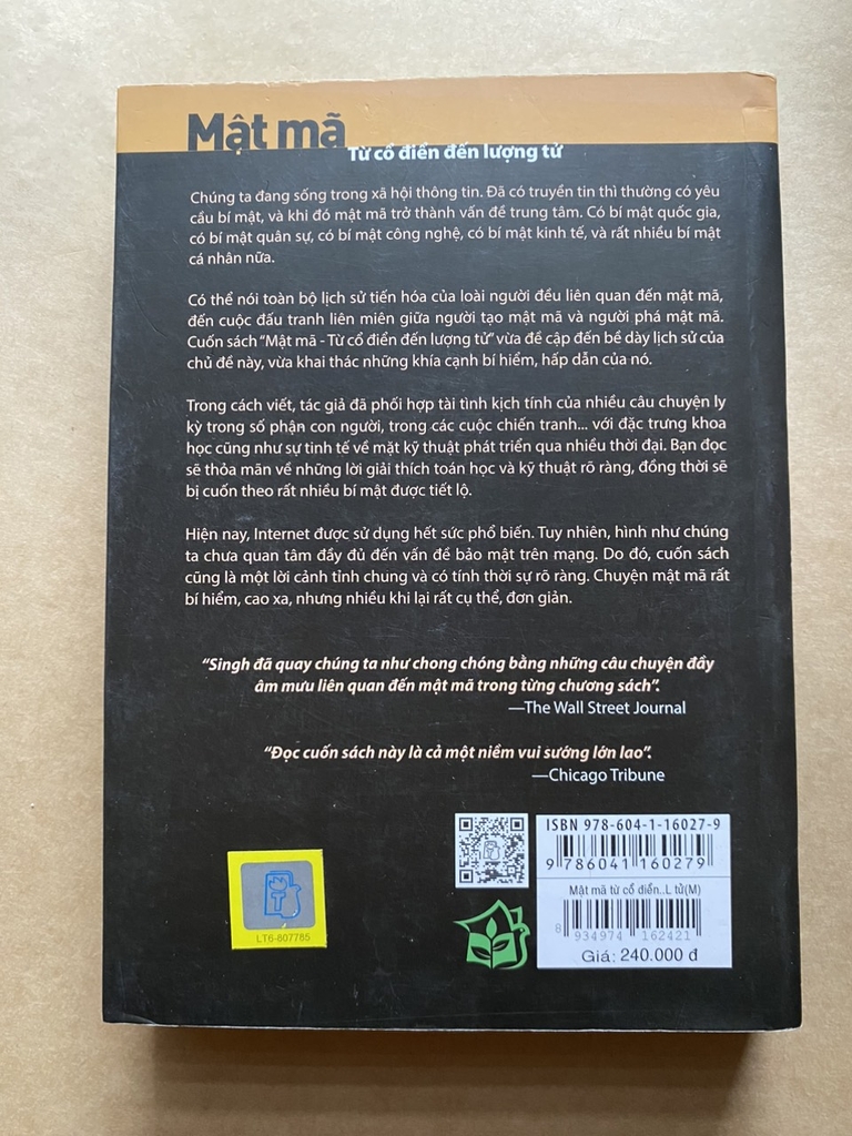Khoa Học Khám Phá - Mật Mã - Từ Cổ Điển Đến Lượng Tử