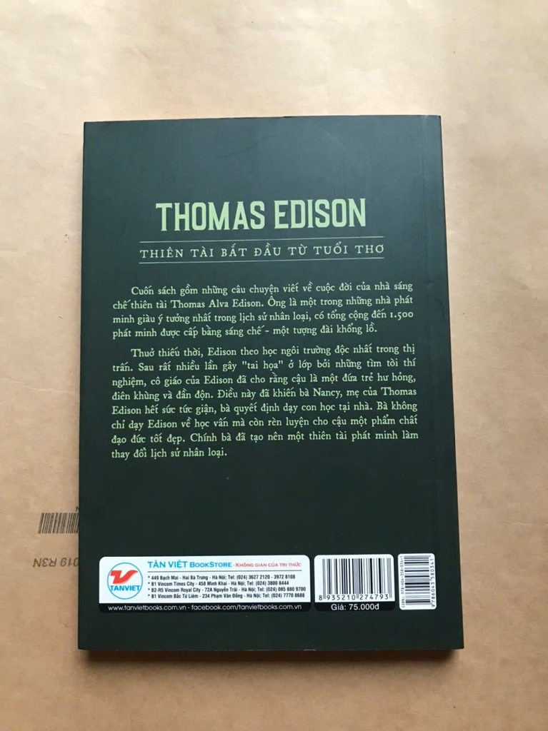 Thomas Edison - Thiên Tài Bắt Đầu Từ Tuổi Thơ