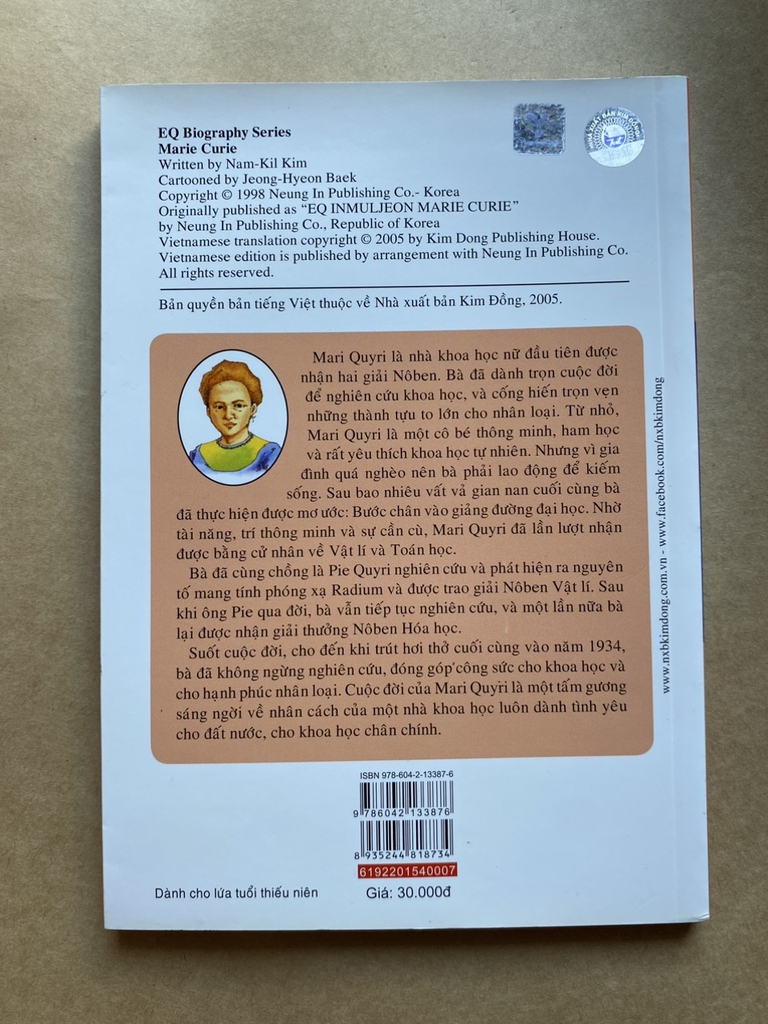 Danh Nhân Thế Giới: Mari Quyri