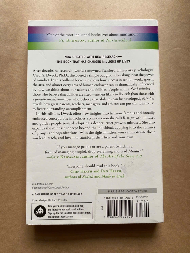 Mindset: The New Psychology Of Success ( sách tiếng Anh )