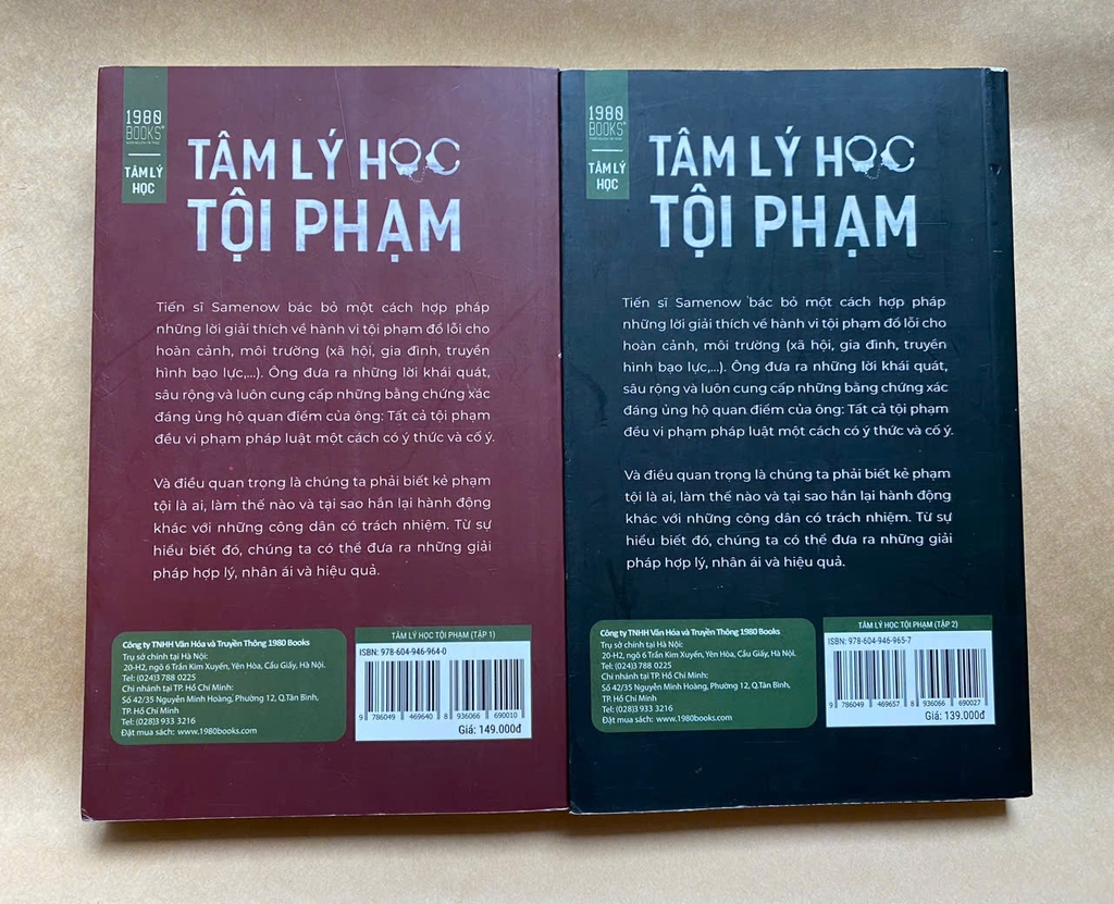 Tâm Lý Học Tội Phạm (Tập 1+2)