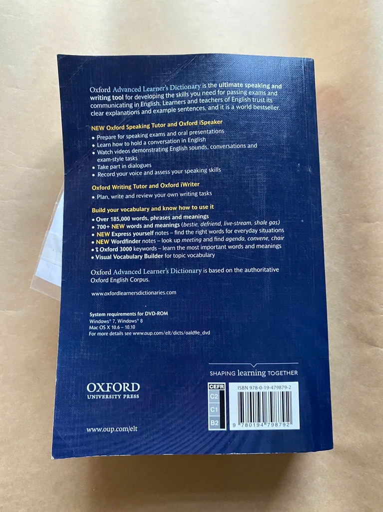 Oxford Advanced Learner's Dictionary, 9th Edition - Paperback with DVD-ROM
