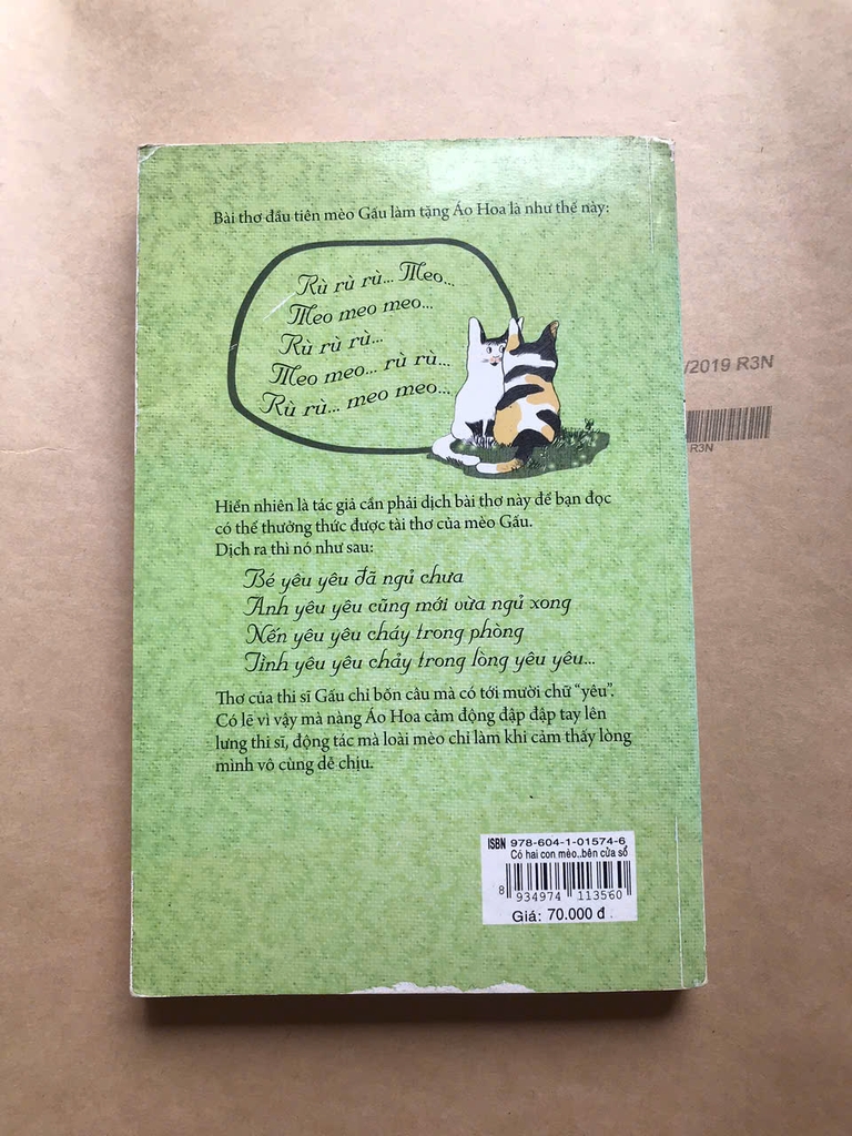 Có hai con mèo ngồi bên cửa sổ