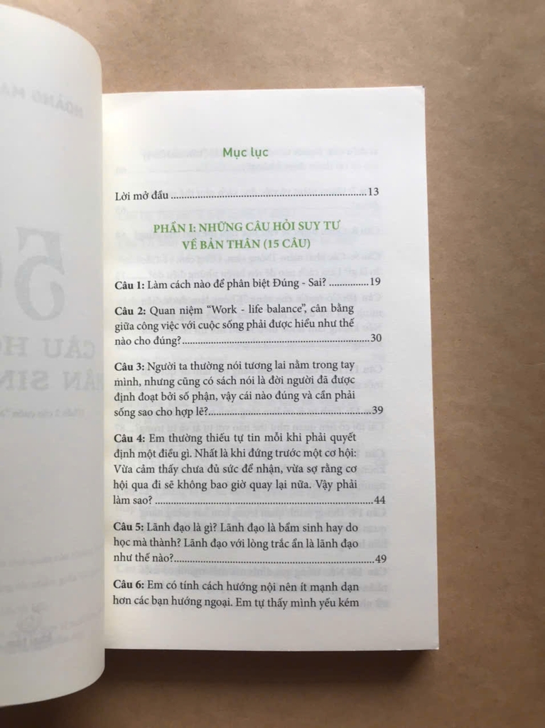 50 Câu Hỏi Về Nhân Sinh Quan