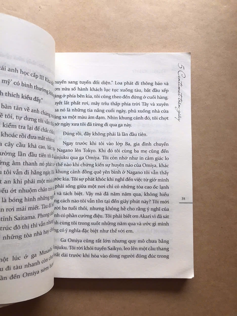 5 centimet trên giây