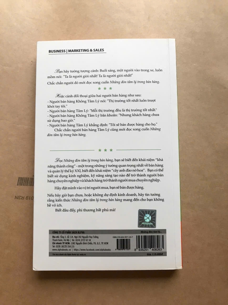 Những Đòn Tâm Lý Trong Bán Hàng