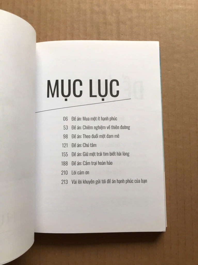Đề Án Hạnh Phúc - Bí Mật Của Sự Thật Huy Hoàng