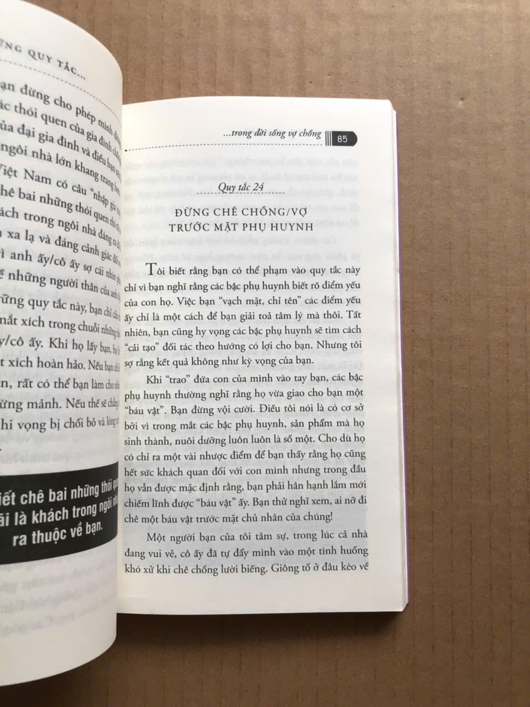 Những Quy Tắc Trong Đời Sống Vợ Chồng