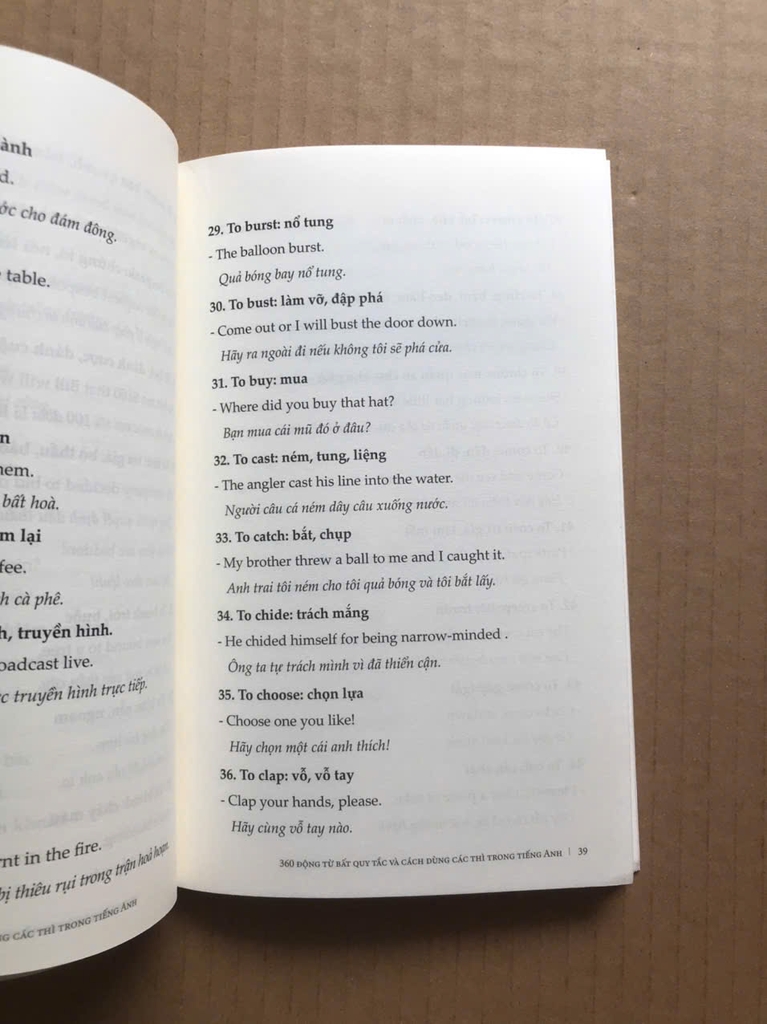 360 động từ bất qui tắc và cách dùng thì trong tiếng Anh