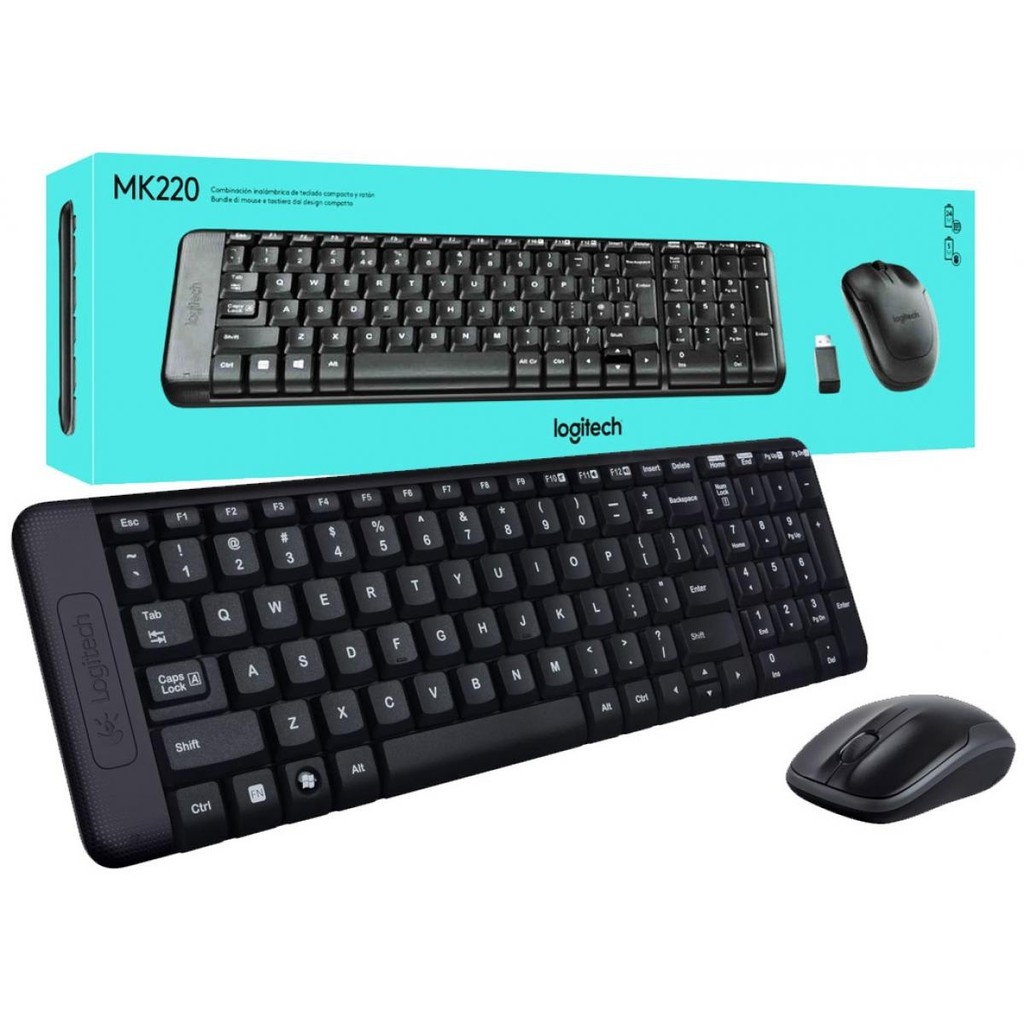 BỘ ĐÔI BÀN PHÍM VÀ CHUỘT KHÔNG DÂY LOGITECH MK220 TIỆN LỢI BỀN BỈ