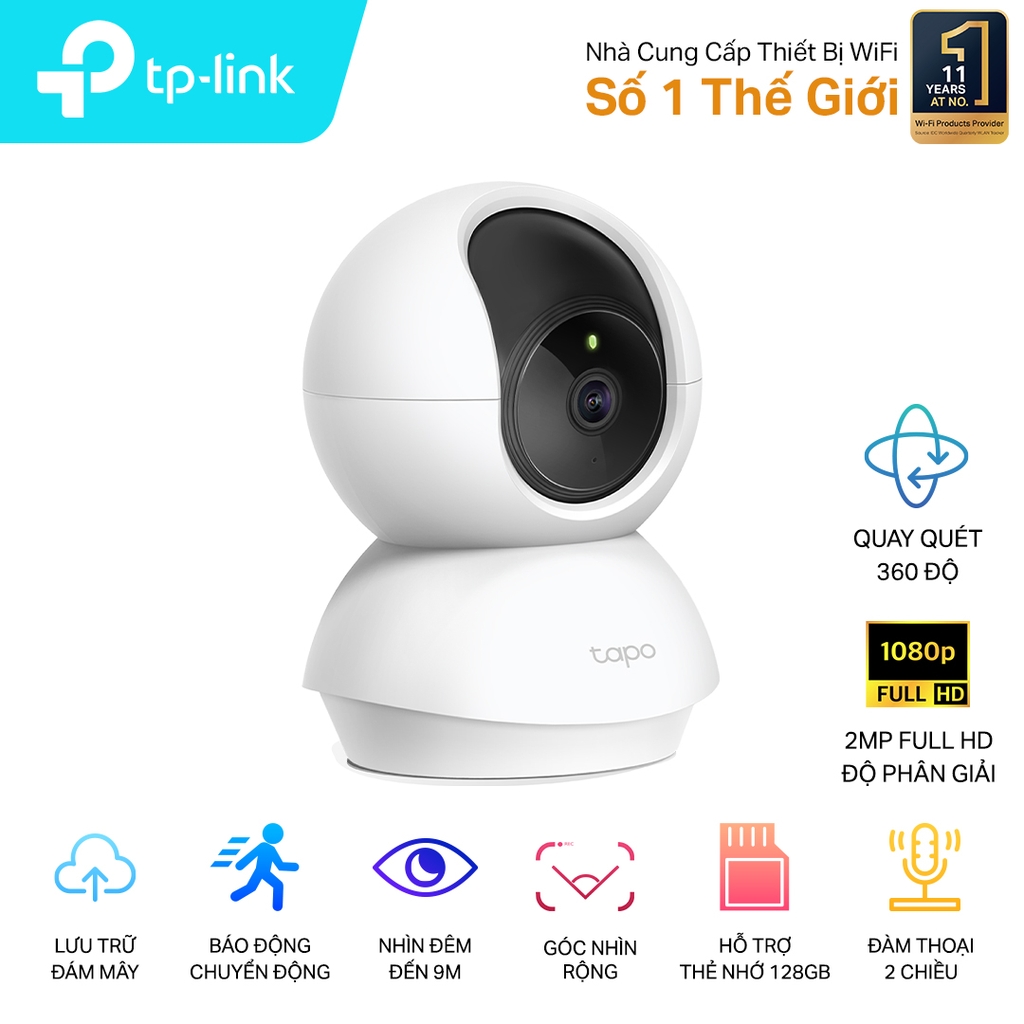 Camera IP Wifi quay 360 độ TP-Link Tapo C200 Full HD