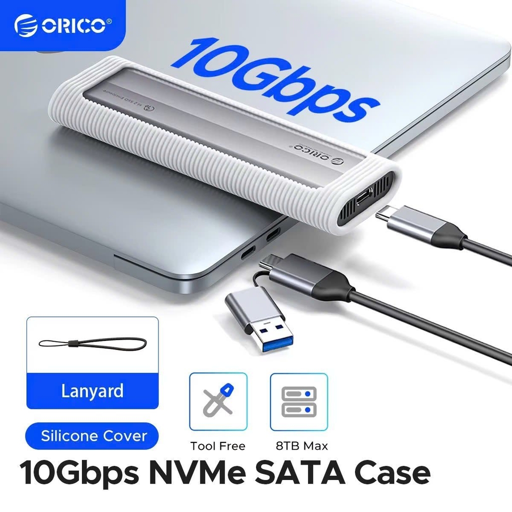 Hộp đựng ổ cứng SSD ORICO M.2 NVME TypeC AXM2-G2-GY-BP