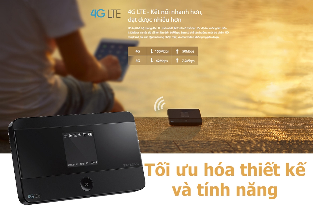 Bộ Phát Wifi Di Động 3G/4G TP-LINK M7350