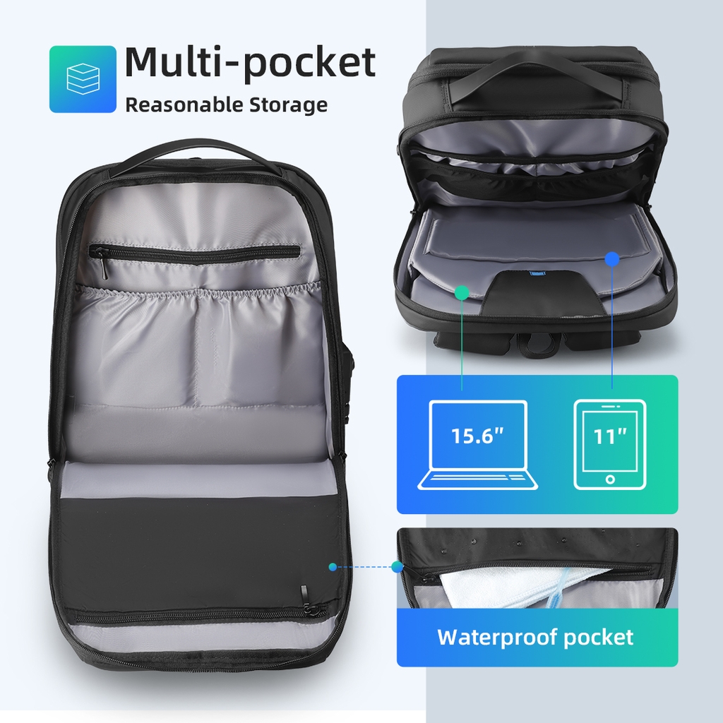 Balo Laptop Khóa Số Cao Cấp Mark Ryden COMPILO MR 9000 (YKK Zipper, Khóa Số Chống trộm, Chống Sốc, Chống Thấm nước)