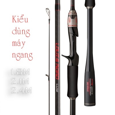 Cần câu lure máy ngang và máy đứng carbon Hi Power đầu bu chống xoắn CM22