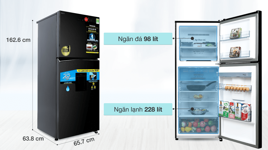 Tủ Lạnh Panasonic 2 Cánh 326 Lít NR-TL351VGMV