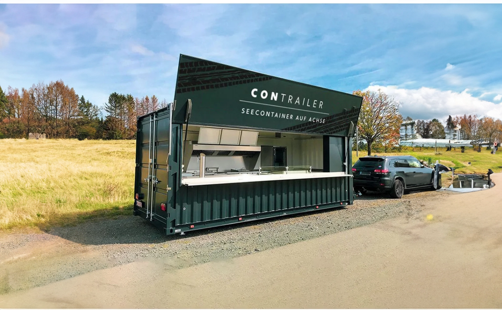 Mẫu quán cafe container độc đáo, kết hợp hài hòa giữa vật liệu tái chế và thiên nhiên.