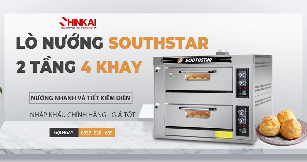 Lò southstar 2 tầng 4 khay
