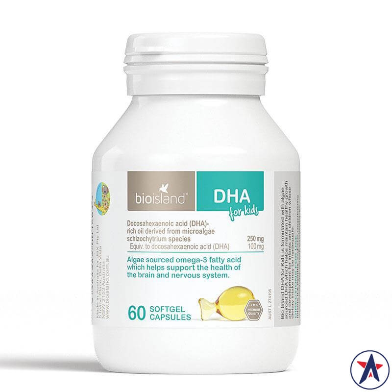 DHA Bio Island for Kids fish oil for baby's brain development 60