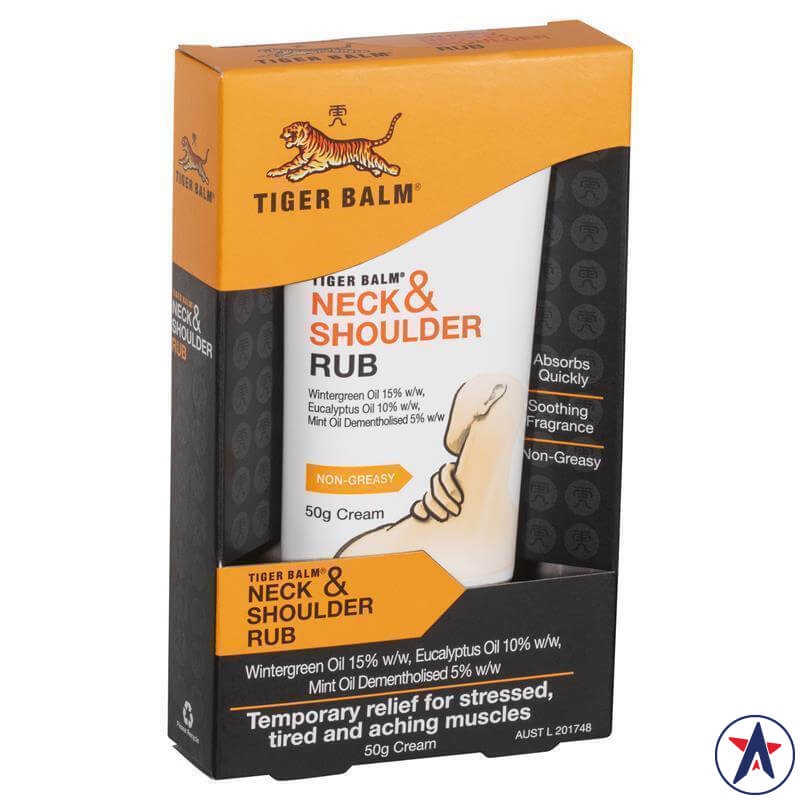 Rub cream squeeze neck shoulder Tiger Balm Neck & Shoulder Rub 50g Australia Mart